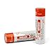 Moobibear 2 Pcs Rechargeable 18650 Battery, 3.7V 2600mAh Fast Charging Flat Top Li-ion Batteries with Storage Case, Lithium Battery with Protection Circuit Board (PCB)
