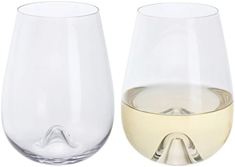 Stemless Crystal Wine Glasses, Set 