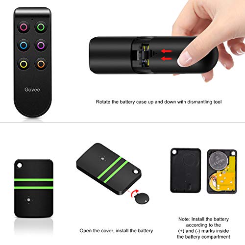 Key Finder, Govee Wireless RF Item Locator Item Tracker with Remote, 1 RF Transmitter and 6 Receivers for Car Keys Pets Purse - Wireless Key RF Locator, Wallet Tracker, Wall Mounted Version