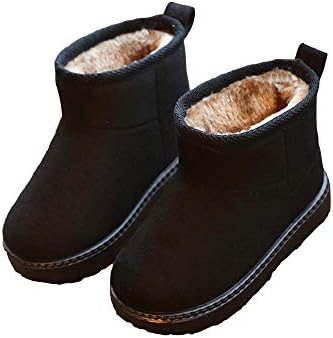 Zanuy Baby Girls Snow Boots Toddler Winter Warm Fur Lined Outwear Shoes Flock Anti-Slip Sneaker for 1-12T