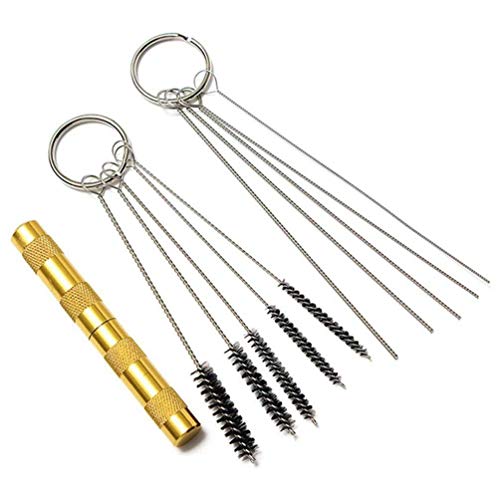 SODIAL 11-in-1 Airbrush Cleaner Accessories with Stainless Steel Brushes and Needle | Professional Cleaning Kit Tools