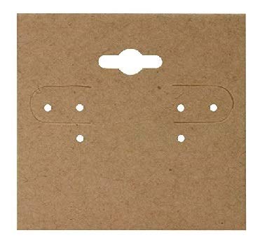 RJ Display- Plain Kraft Hanging Earring Cards
