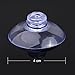 Shappy 50 Pieces Clear Suction Cups PVC Plastic Suction Cup Without Hooks (40 mm)