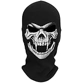 Ghost Mask Skull Balaclava Skull Ski Masks Skeleton Face Scarf Neck Gaiters for Men Motorcycle Cycling Outdoor