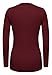 Zeagoo Women Long Sleeve Button Decor Slim Casual Basic T-Shirt Blouse (Wine Red, Medium)