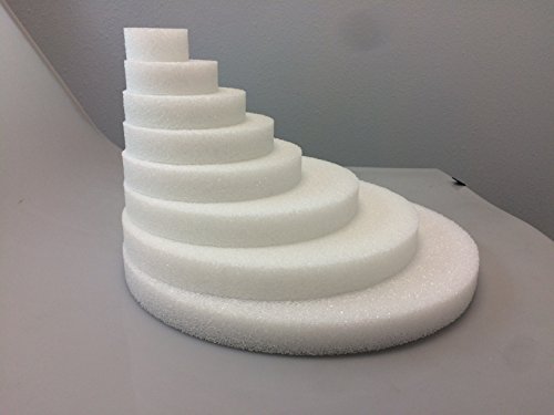 LA Crafts 12 Piece White Round Styrofoam Craft Discs for Crafting, Decorations, Projects or Art (8" Inches)