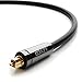 LZYCO Gold Plated Toslink Digital Optical Audio Cable with Premium heavy-metal castings Connectors (Black 20FT)