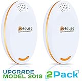 Ultrasonic Pest Repeller - (2 Pack) Electronic Plug in Best Repellent - Pest Control - Get Rid Of - Rodents Squirrels Mice Rats Insects - Roaches Spiders Fleas Bed Bugs Flies Ants Mosquitos Fruit Fly!