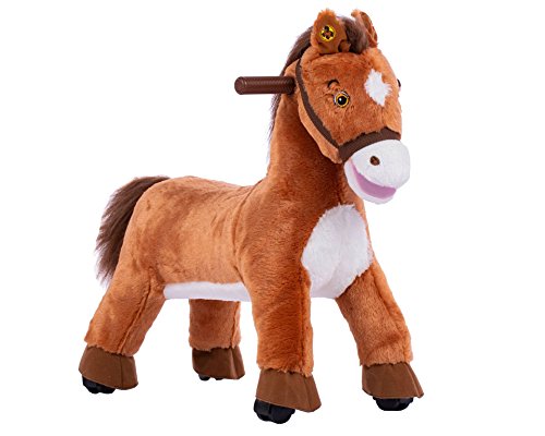 Rockin' Rider Scooter Riding Horse, Tan - Thumbnail 3