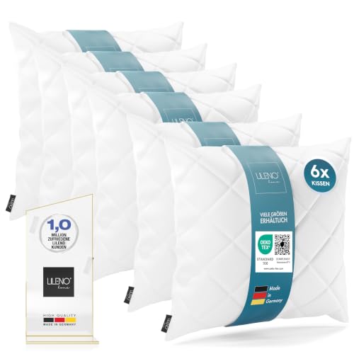 LILENO HOME 6er Set Kissenfüllung 80 x 80 cm - 95°C waschbares Innenkissen