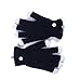 LED Gloves Flashing Finger Lighting Gloves with 6 Modes for Clubbing, Rave, Birthday, EDM, Disco, and Dubstep Party by Swiftrans(TM) (Black 6 Modes)