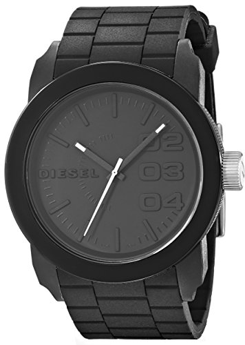 Diesel Men's DZ1437 Double Down Black Silicone Watch