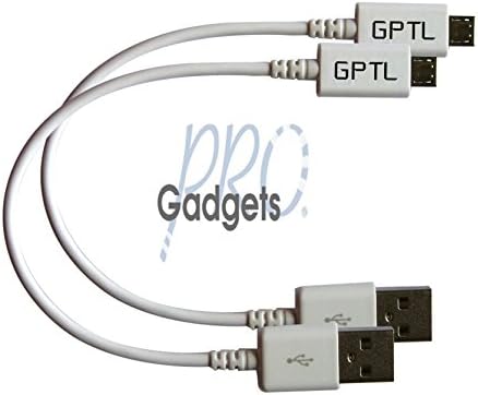 GadgetsPRO Micro USB Cable for All Android Devices, White, Short 0.2m/8.5in (2-Pack)