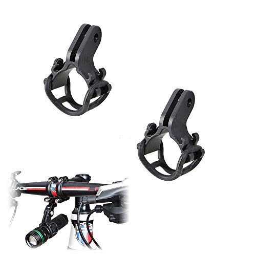 Kbrotech Bicycle Light Torch Flashlight Holder Clip Mount Bracket for Road Bike Cycling Part Adjusted Compatible with Gopro Camera Mount Holder Adapter(2PCS)