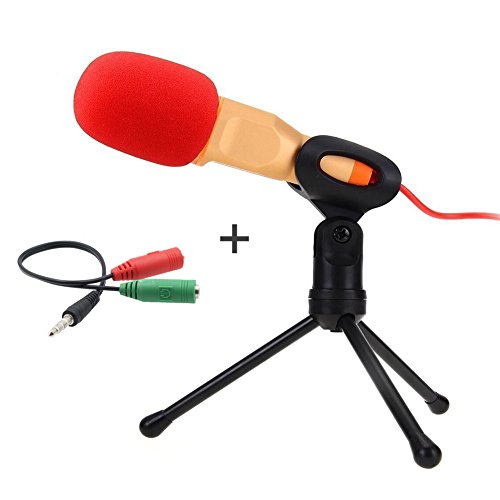 Computer Microphone,Condenser Microphone,Podcast Microphone,Desktop Microphone,Studio Microphone with Stand 3.5mm Plug & Play for Online Chatting, Recording,Gaming - Thumbnail 7