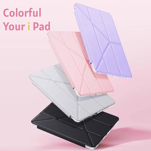 Vurtboly Case Compatible with iPad (A16) 11th Generation 11“2025/ 10th Generation 10.9" 2022 with Pencil Holder, 6-in-1 Y-Shaped Trifold Stand, Slim Acrylic Hard Shell Back Protective Cover