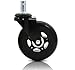 RevoSmooth Premium Rubber Office Chair Caster Replacement, Set of 5 (3