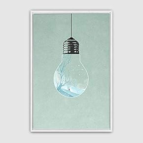 signwin Framed Canvas Wall Art Bottle and Bulb...