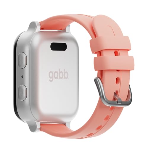 Gabb Watch Style Band - Kids Watch Band Replacement, Flexible, Waterproof Soft Silicone for All Watches, Easily Adjustable, Sweatproof and High-Performance Silicone (Peachy Pink)