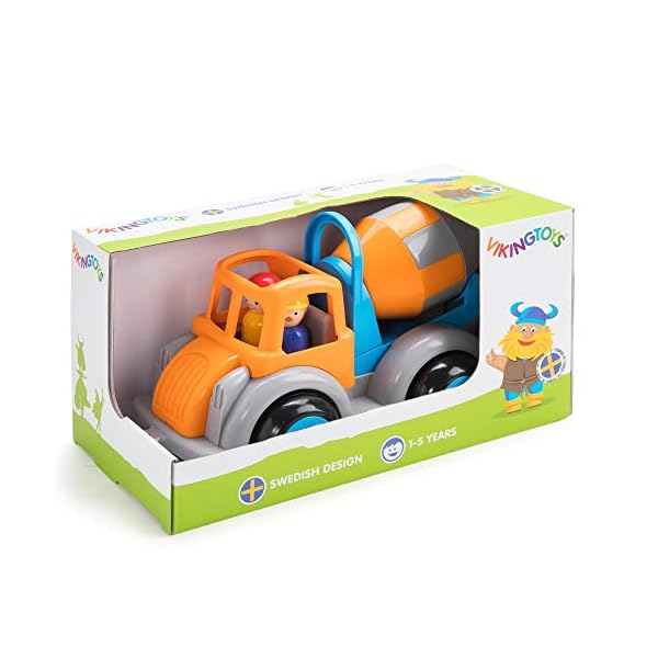 Viking Toys Silent Safe Plastic Jumbo Cement Truck Indoor and Outdoor Play