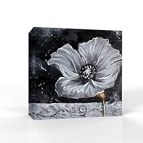 Canvas Wall Art Black and White Artwork Pictures Home Wall Decorations for Bedroom Living Room Paintings Canvas Prints Framed - 12x12 inches
