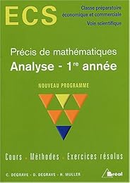 Analyse, 1re année