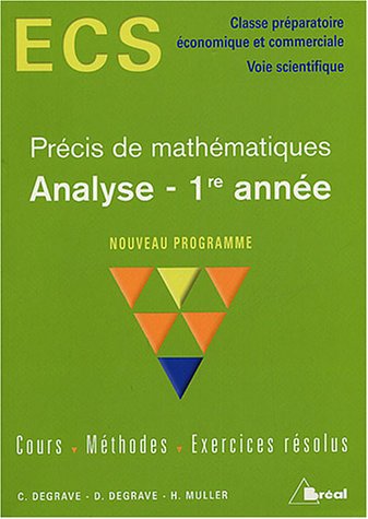 Analyse, 1re année
