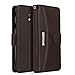 Leather Wallet Phone Case for Samsung Galaxy J7 2018, LOKAKA Folding Flip Cases Protective Cover Strong Magnetic Closure with Card Slots Kickstand -Brown