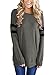 Miusolo Womens Casual Lightweight Color Block Long Sleeve Sweatshirt Tunic Tops
