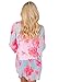 Floral Find Women's Floral Print Shawl Chiffon Kimono Summer Casual Loose Fit Cardigan A-Pink
