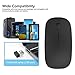 Rechargeable Wireless Mouse, Pasonomi 2.4G Slim Mute Silent Click Noiseless Optical Mouse with USB Receiver (Stored at Bottom of The Mouse) Compatible with Notebook, PC, Laptop, Computer, MacBook