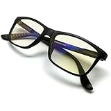 J+S Vision Blue Light Shield Computer Reading/Gaming Glasses - 0.0 Magnification - Anti blue light 100% UV protection Low color distortion, classic matte black frame - Essential Gaming Gear