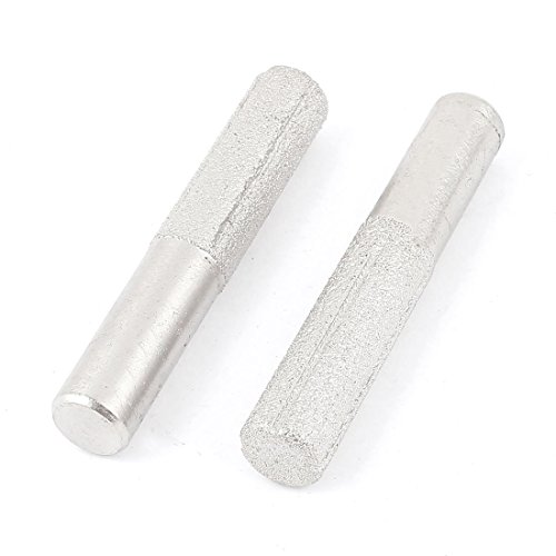 uxcell 2 Pcs Silver Tone 13mm Diamond Profile Straight Router Bit for Marble
