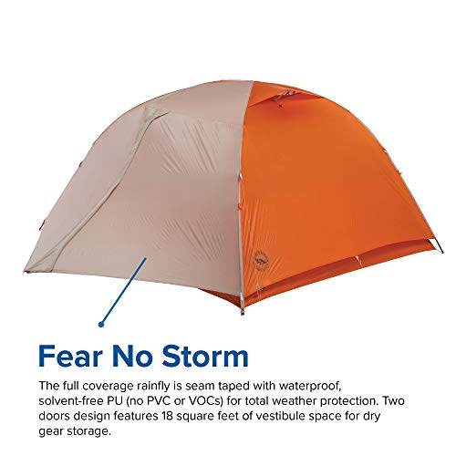 Big Agnes Copper Spur HV UL3 Backpacking Tent, Gray/Orange, 3 Person - Thumbnail 2