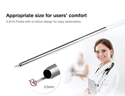 Supereyes USB Digital Otoscope Ear Pick | Stainless Curette Earwax Removal Kit | Ear Scope Ear Inspection Camera with LED Lights for Mac Windows