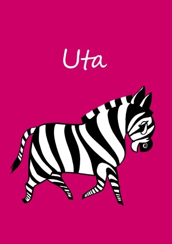 Personalisiertes Malbuch Notizbuch Tagebuch Uta Zebra A4