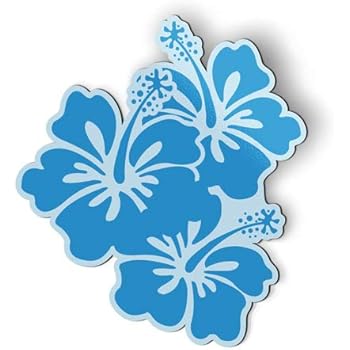 AK Wall Art Blue Hibiscus - Magnet - Car Fridge Locker - Select Size