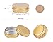 JM-capricorns 24 Pcs 1 Oz Tins Gold Small Aluminum Round Lip Balm Tin Storage Jar Containers with Screw Cap for Lip Balm, Cosmetic, Candles or Tea(Gold)
