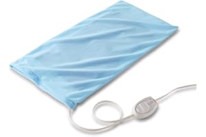Sunbeam XL Heating Pad for Back Neck and Shoulder Pain Relief with Sponge for Moist Heating Option Extra Large 12 x 24" Blue