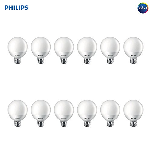 Philips LED Non-Dimmable G25 Frosted Light Bulb: 500-Lumen, 5000-Kelvin, 5-Watt (60-Watt Equivalent), E26 Base, Daylight, 12-Pack