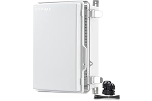 GITRUAX Waterproof Electrical Enclosure Box ip67 Outdoor Junction Box Plastic ABS and Project Box (Grey, 11.8"×7.9"×5")