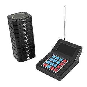 Wireless Queuing Calling Pager-systeem, 1 toetsenbordzender 10 Buzzer-ontvanger, wachtbeheersysteem voor klanten voor…