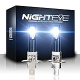 H1 Car LED Fog Light Blubs, NIGHTEYE Extremely Bright 80W 1,600 Lumens 6500K Daytime White with 8 LEDs 6pcs CSP LED Chips for Turn Signal, Brake Light, DRL and Fog lights Replacement
