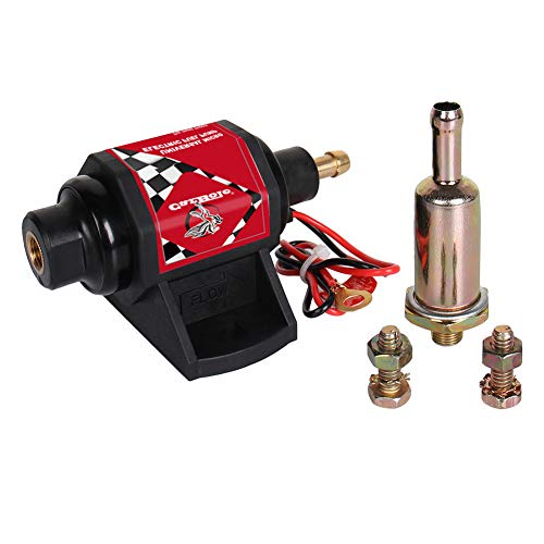 CarBole 42S Electric Gasoline Fuel Pump Universal 5/16 inch Inlet and Outlet 12V 1-2A 28GPH 2-3.5 PSI Operating Fuel Pressure 2-wire Design