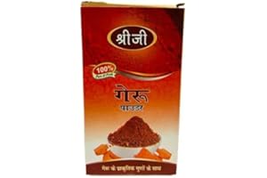 Natural Geru Mitti - Geru Powder - Red Ochre Powder, 100 GMS - Pack of 1