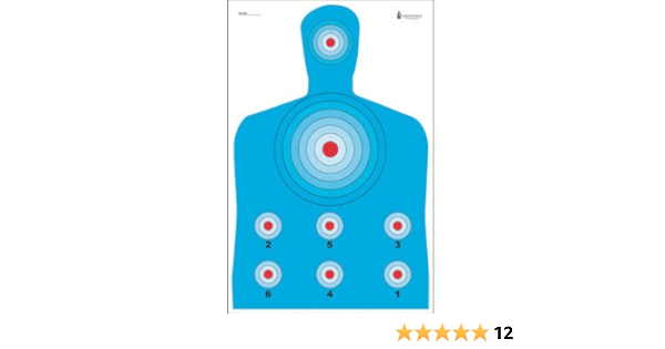 Amazon Com Action Target High Visibility Fluorescent Modified B 27 Target 100 Pack Sports Outdoors