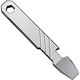 Titanium EDC Pry Bar Tool – 4” Pocket Prybar with Bottle Opener, Flathead Screwdriver, Box Opener & Scraper – Compact Multi Tool for Everyday Carry