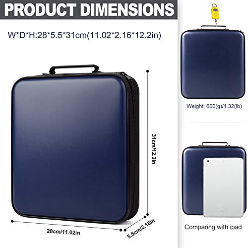 COOFIT CD Case, 160 Capacity DVD Case DVD Organizer CD Holder Case CD Storage Case Hard Plastic DVD CD Wallet