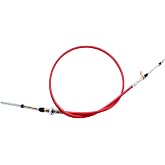 Automatic Transmission Shifter Cable 80833, Replacement for B&amp;M Automotive Heavy Duty Performance Shifter Cable Eyelet End,5ft Long Af72-1002 BMM-80833 0.375" Outer Diameter Red