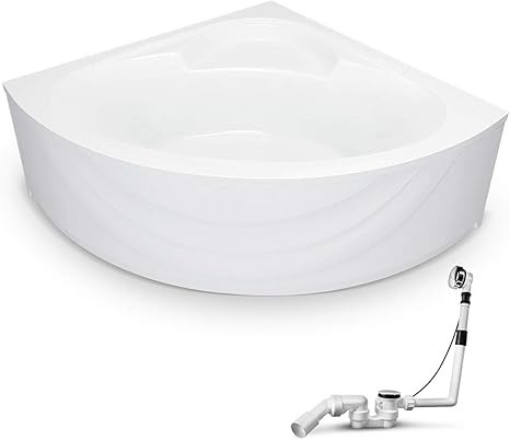 Eckbadewanne 140 X 140 Badewanne Komplett Set Mit Schurze Wannentrager Ab Uberlauf Eckwanne Freiburg 140x140 Cm Ohne Zubehor Amazon De Kuche Haushalt